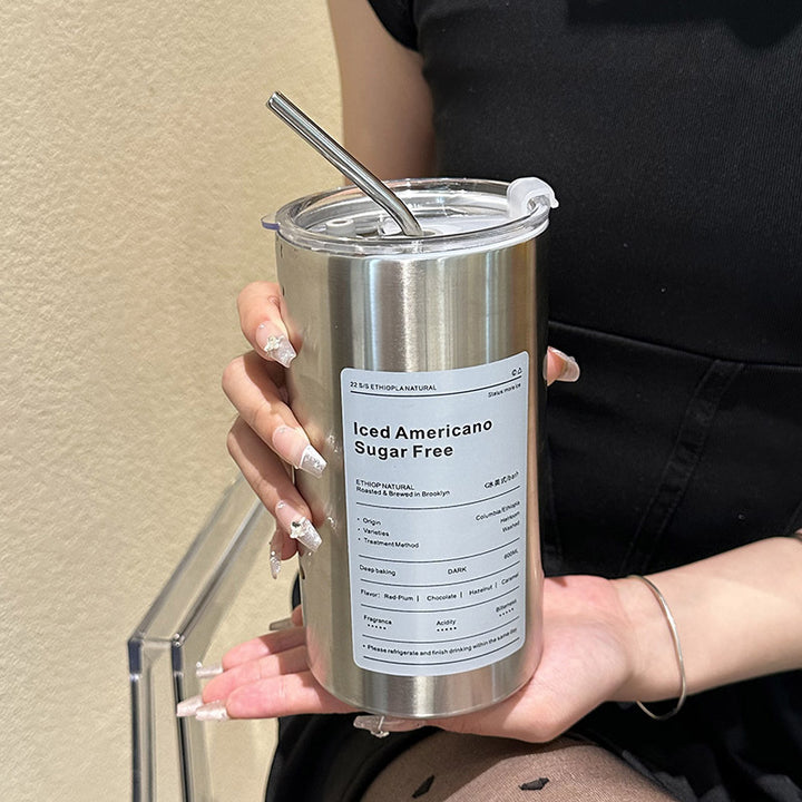 Women’s insulated mug with integrated straw and practical lid Kalsten