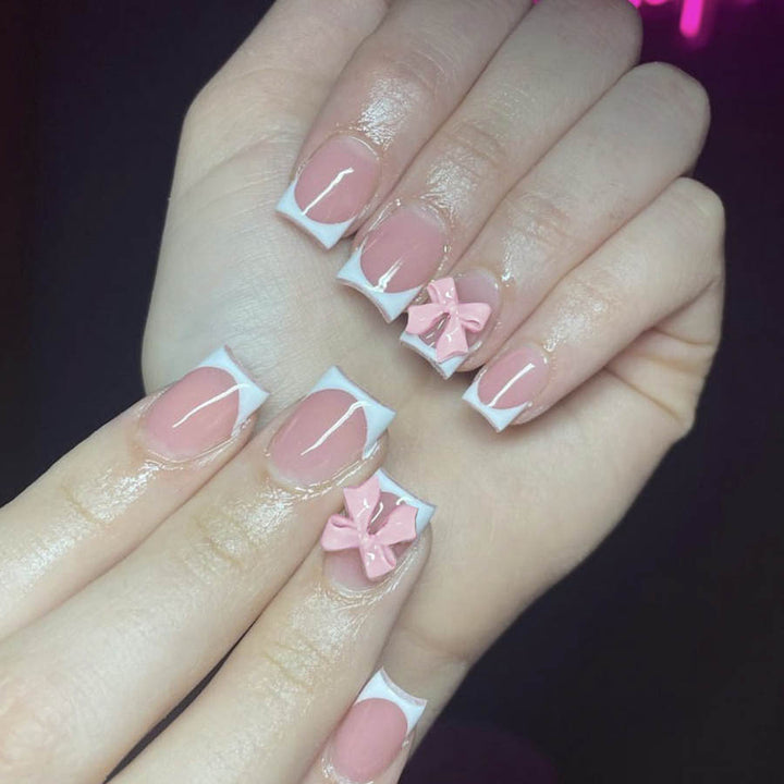 Decorative Bow Acrylic Nail Enhancements Kalsten