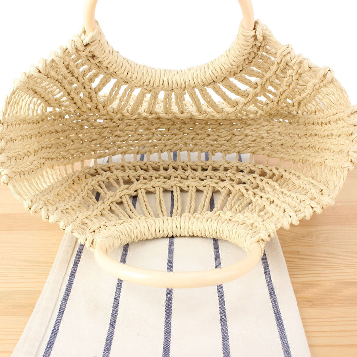 Handbag with Horizontal Braiding and Practical Inner Pouch Kalsten