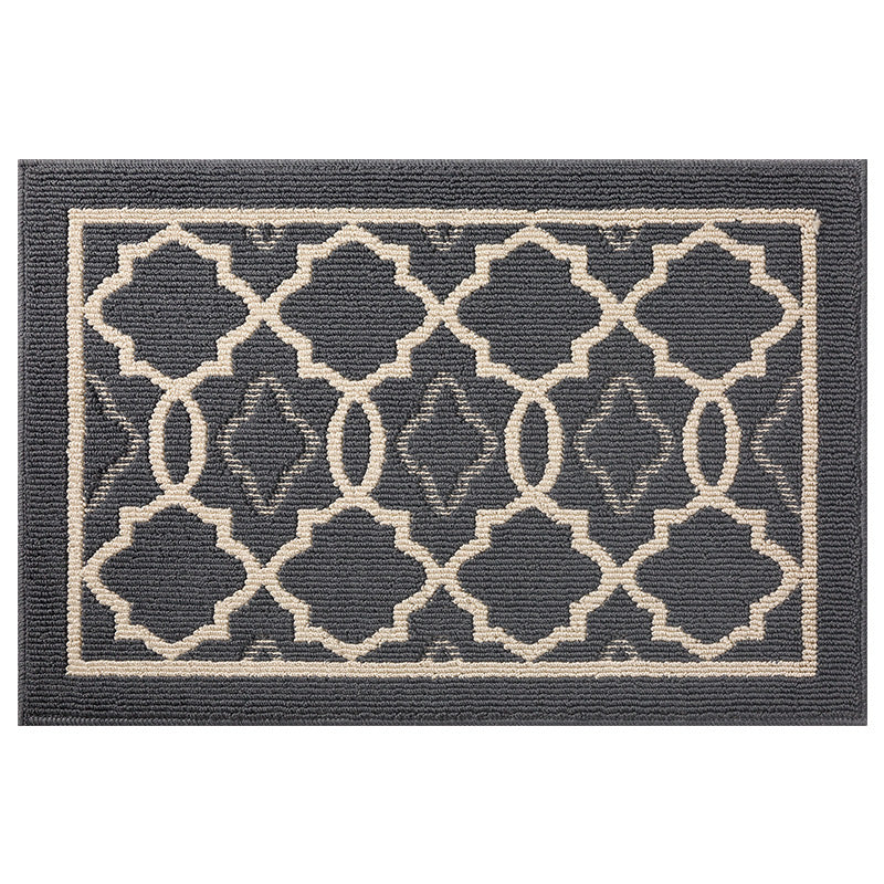 Plush Geometric Kitchen Runner Mat Kalsten