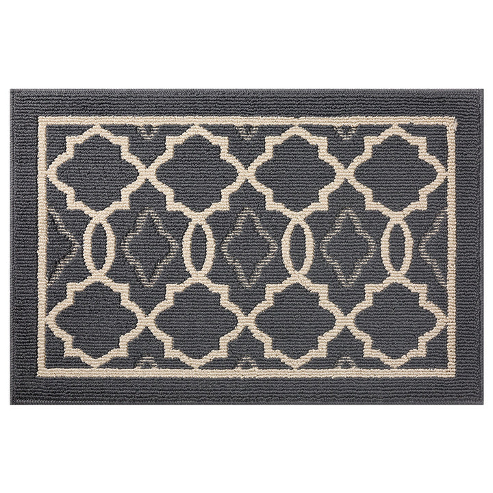 Plush Geometric Kitchen Runner Mat Kalsten