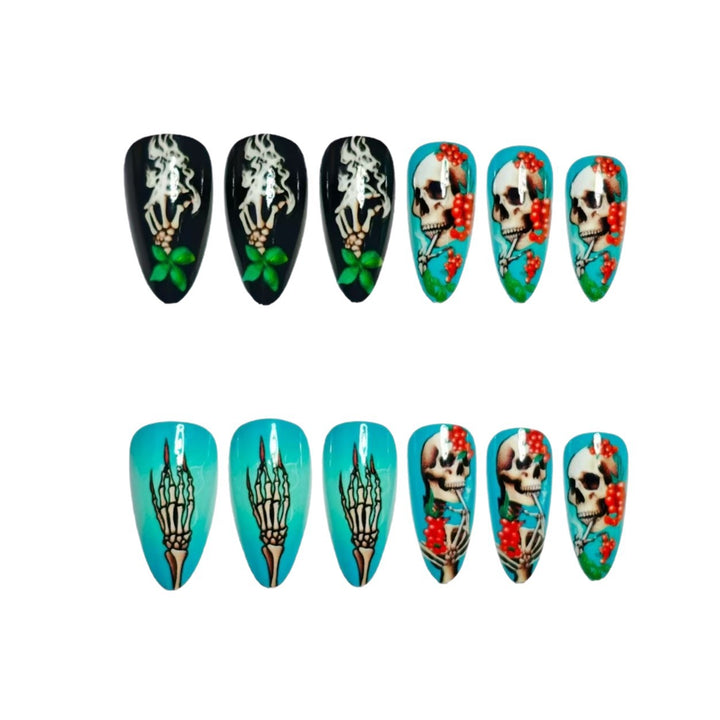 Artistic Skeleton Nail Art