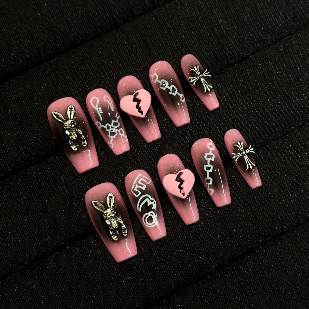 Themed Decorative Press-On Nail Art Set