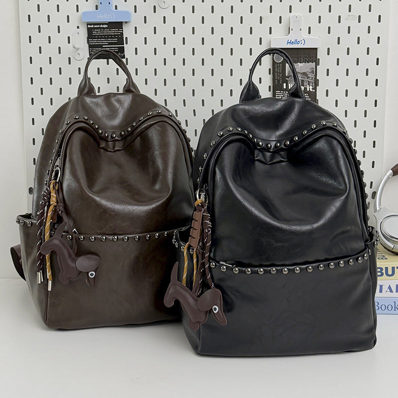 Casual Leather Backpack Kalsten