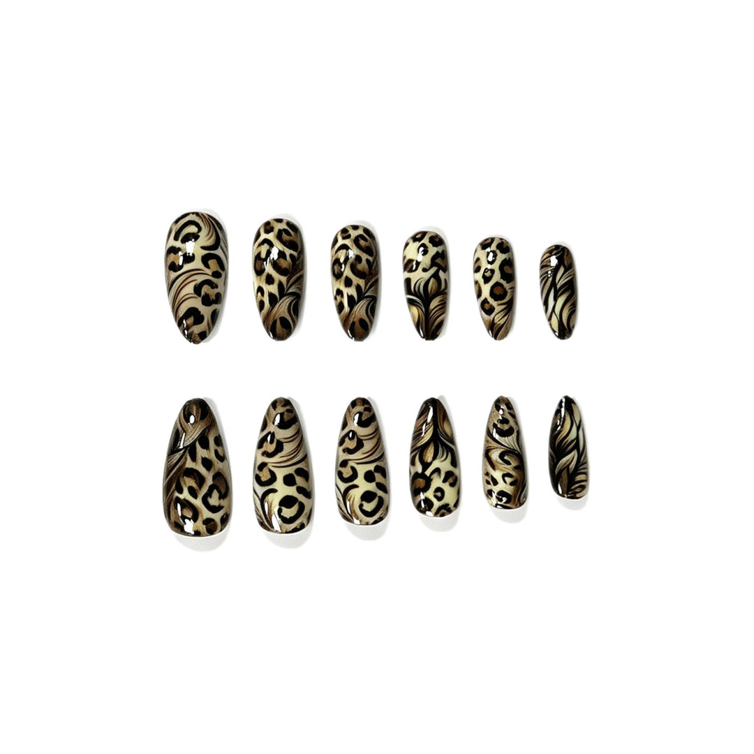 Premium Artistic Leopard Print Nail Enhancements Kalsten