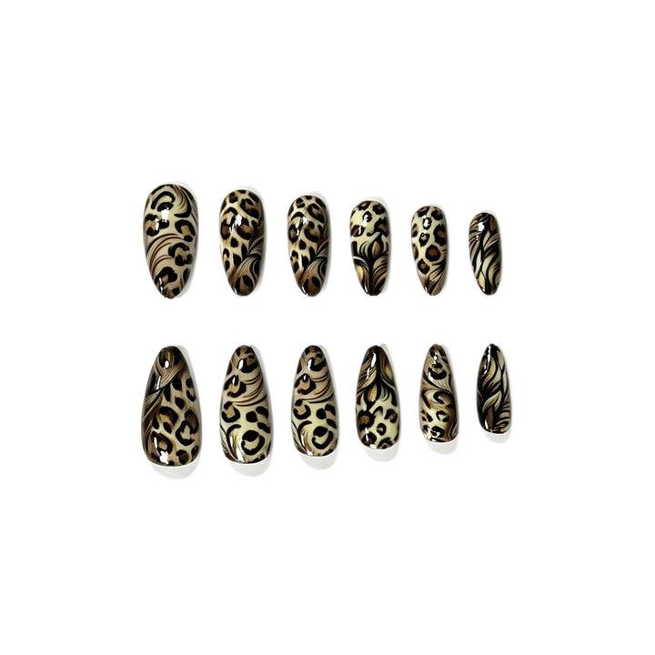 Premium Artistic Leopard Print Nail Enhancements Kalsten