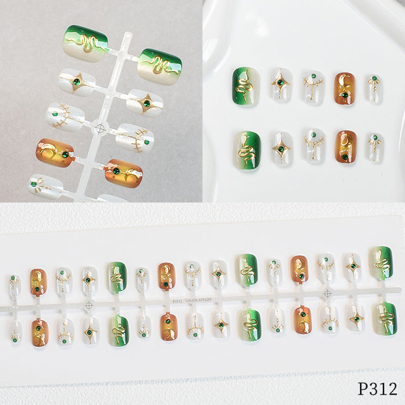 Elegant Floral Design Press-On Nails Kalsten