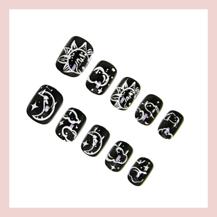 Acrylic nail set with mystical animal designs Kalsten