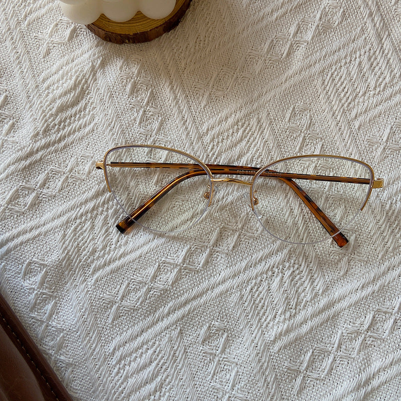 Fashionable Cat-Eye Sunglasses with Fine Metal Frame Kalsten