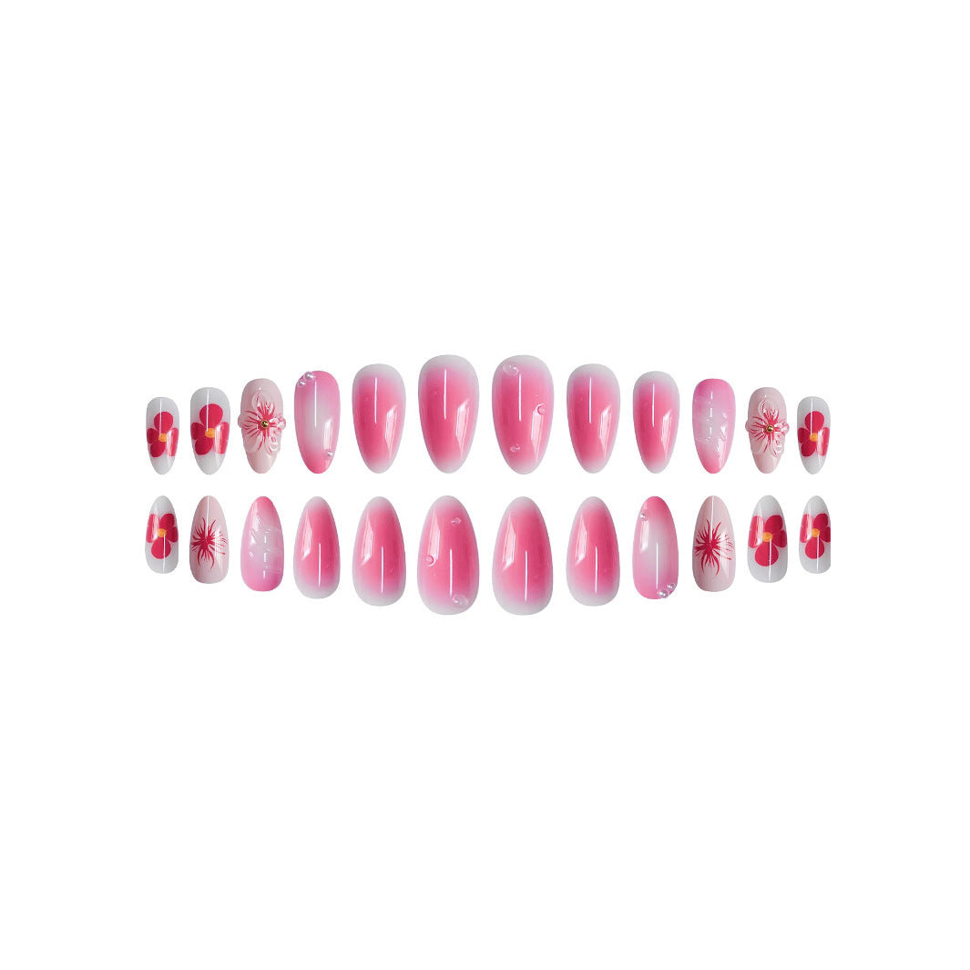 Floral Design Acrylic Nail Art Kalsten
