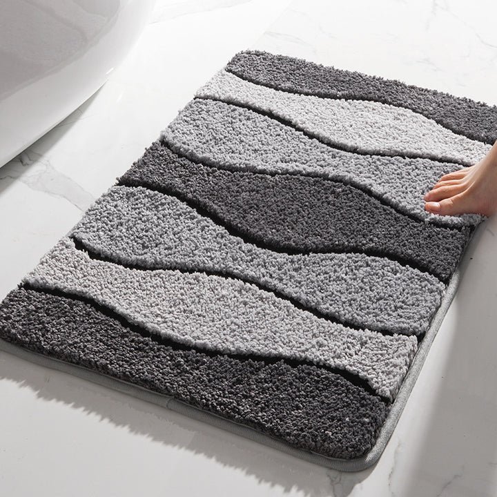 Textured Wave Pattern Bath Mat Kalsten