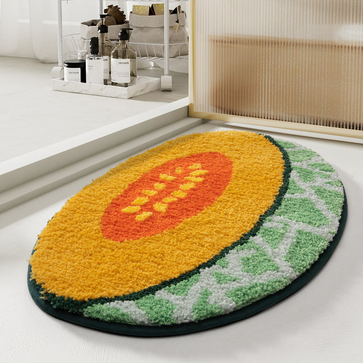 Decorative Peach Shaped Bath Mat Kalsten