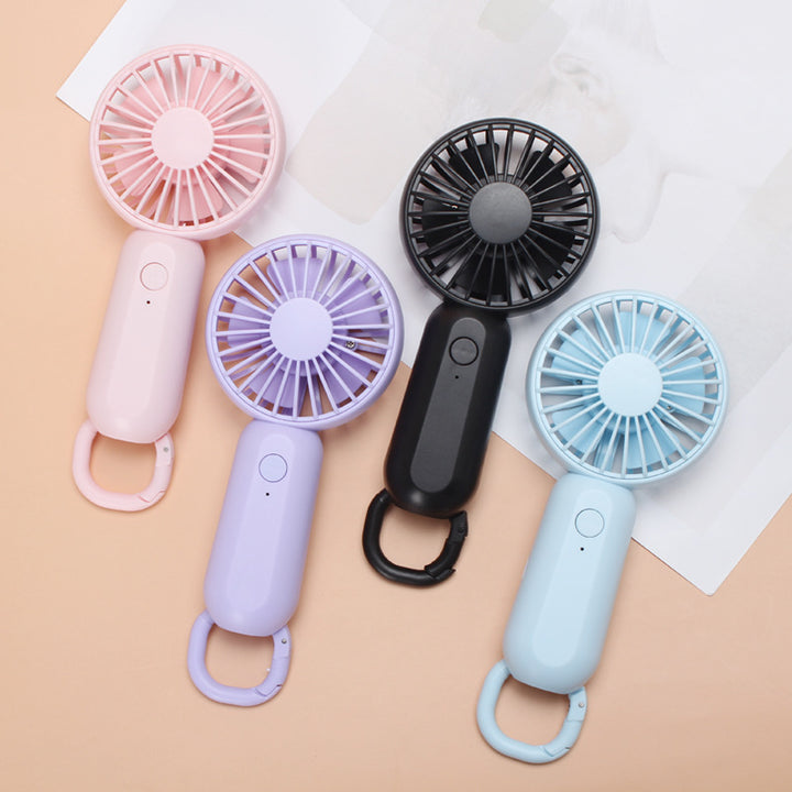 Women's compact portable handheld fan with rechargeable battery and carrying strap Kalsten