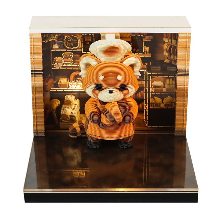 Handcrafted Layered Diorama Led Lightbox With Pop-Up Maple Tree Scene