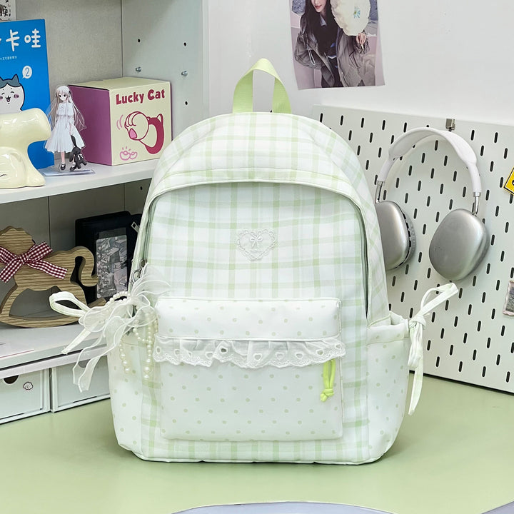 Decorative Plaid Backpack Kalsten