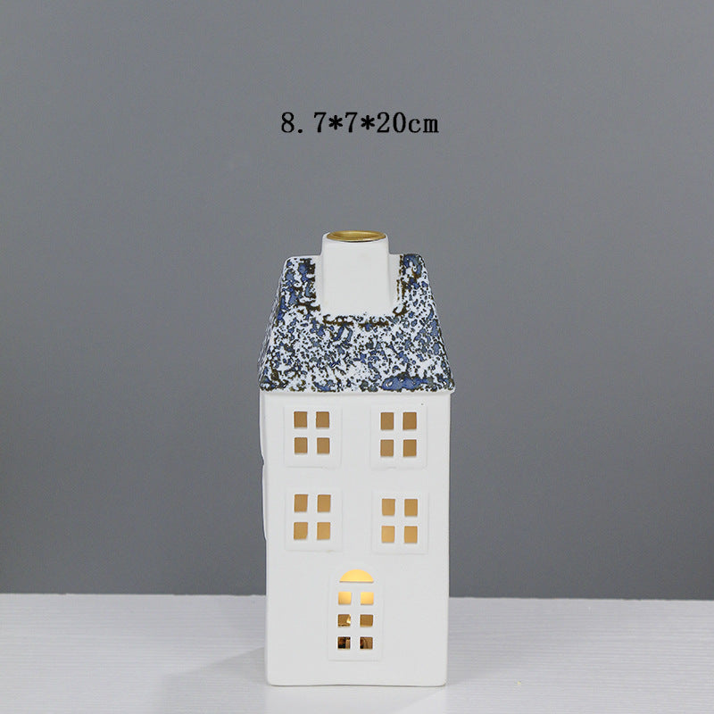Decorative Ceramic House Lantern Kalsten 1790310186