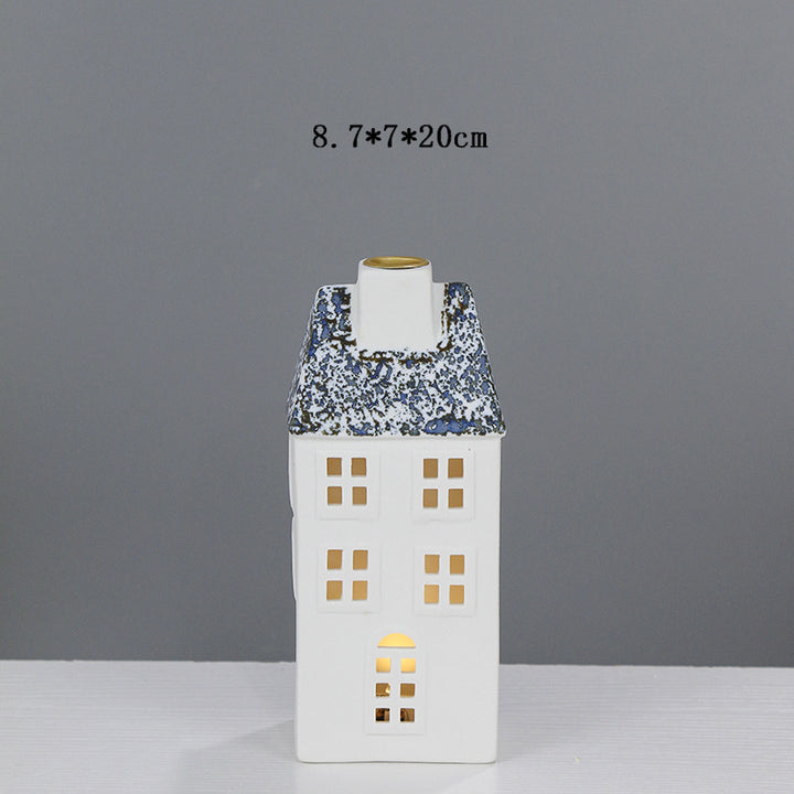 Decorative Ceramic House Lantern Kalsten 1790310186