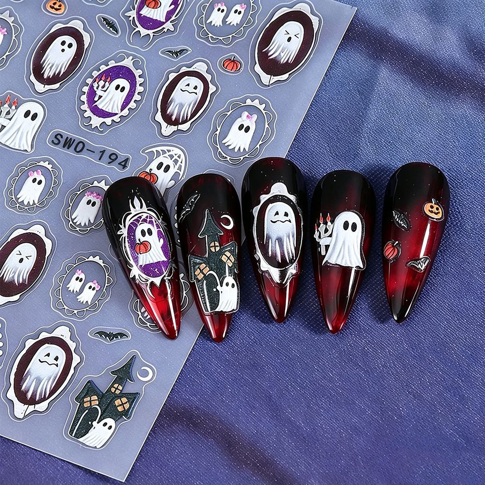 Halloween-Themed Nail Art Stickers  1791507088