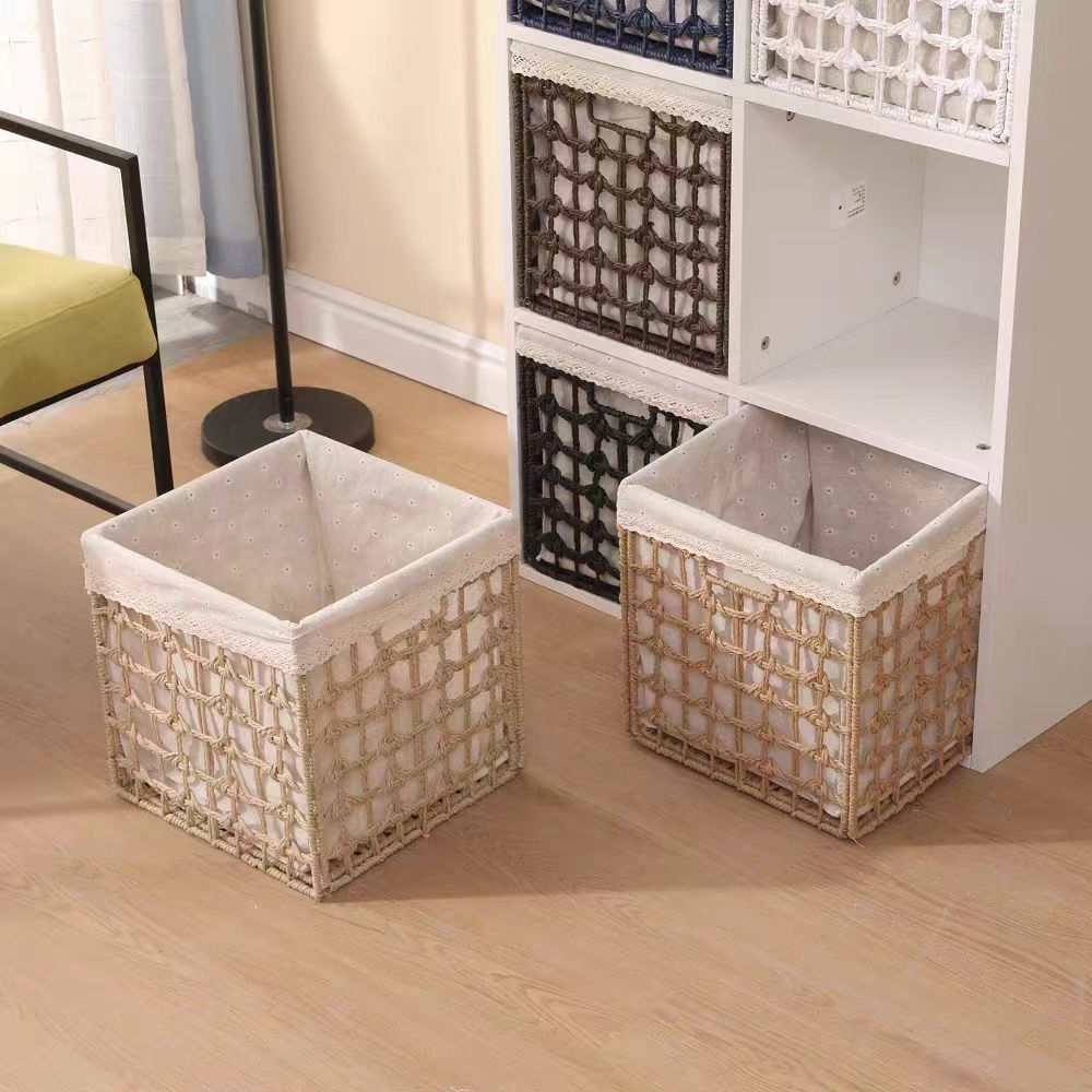 Rectangular Natural Fiber Storage Basket Kalsten