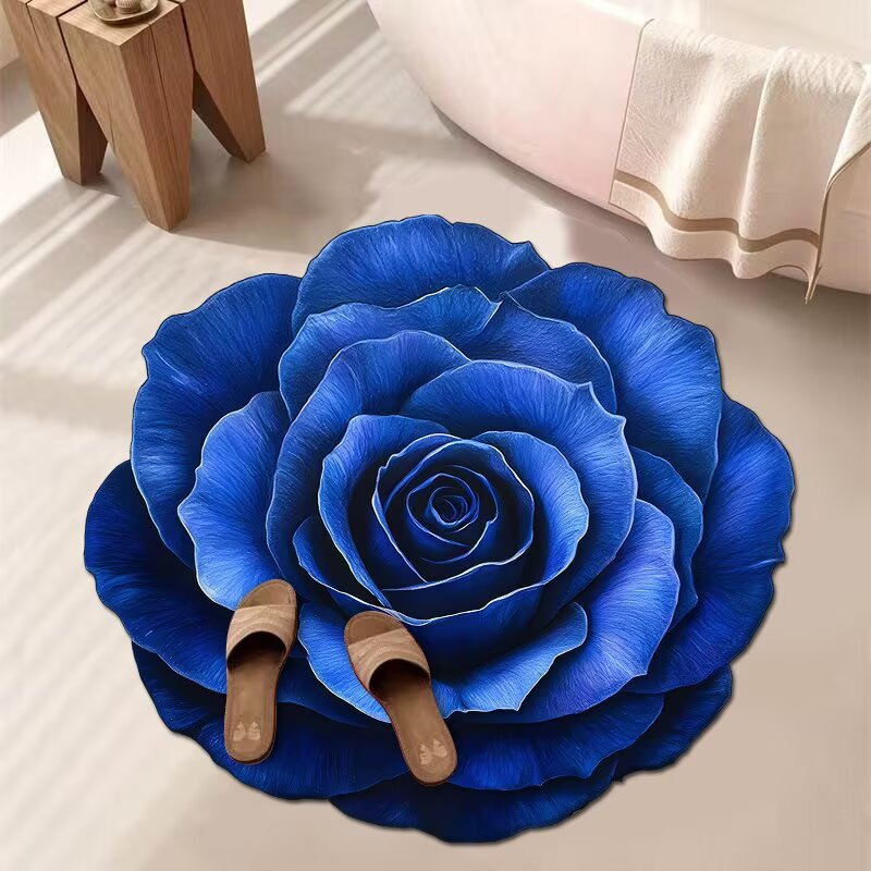 Artistic Floral Bath Mat