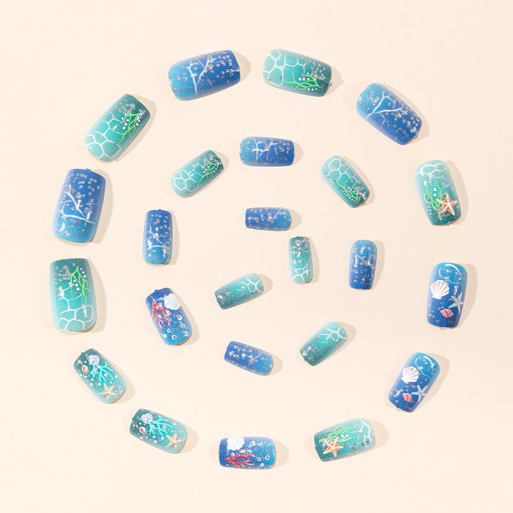 Ocean-Inspired Acrylic Nail Art Set Kalsten