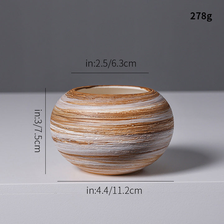 Artistic Spiral Design Ceramic Vase Kalsten