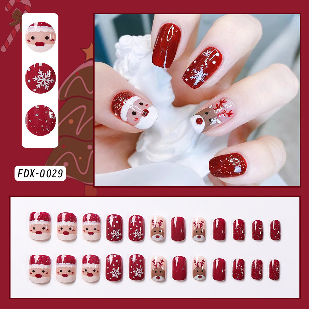 Festive Holiday Themed Press-On Nail Set