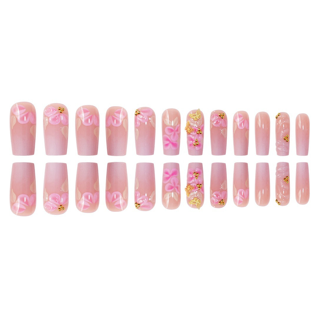 3D Floral Design Press-On Nail Set Kalsten