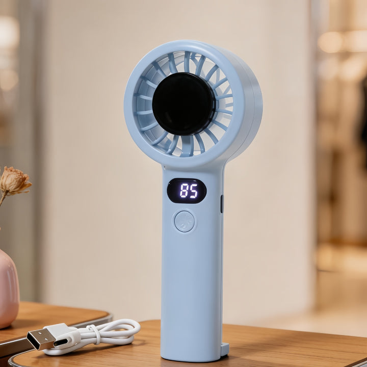 Ladies portable mini fan with digital speed display Kalsten