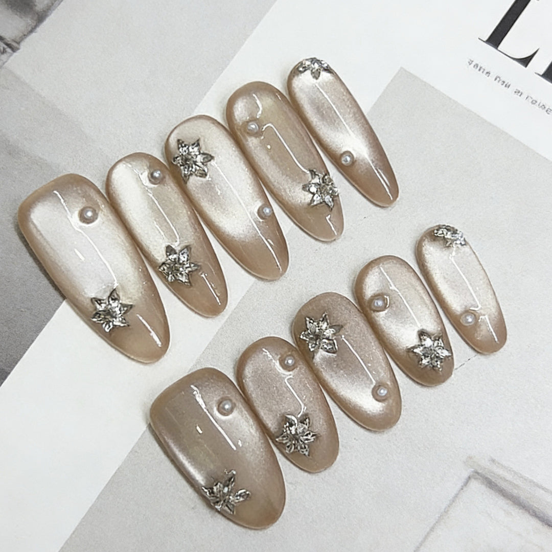 Floral Engagement Press-On Nail Set Kalsten