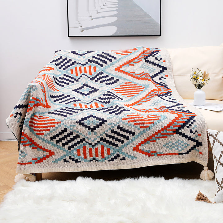 Geometric Patterned Throw Blanket