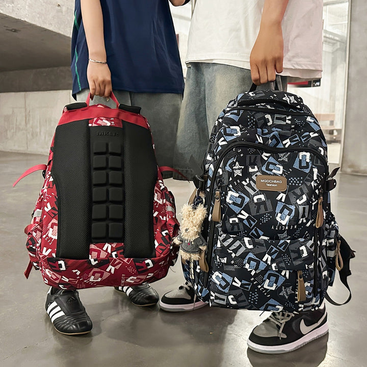 Stylish Multi-Compartment Graphic Print Backpack Kalsten