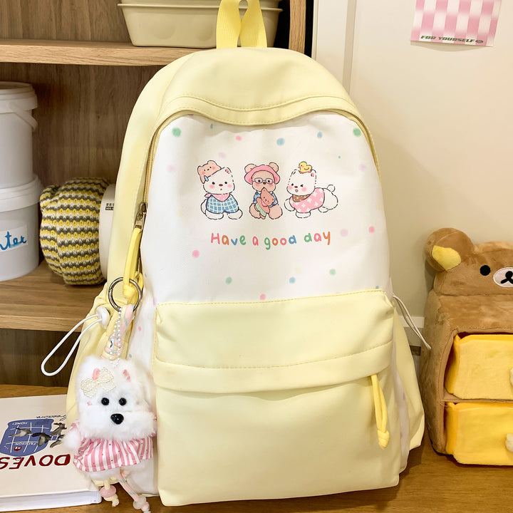 Cute Illustrated Animal-Themed Backpack Kalsten