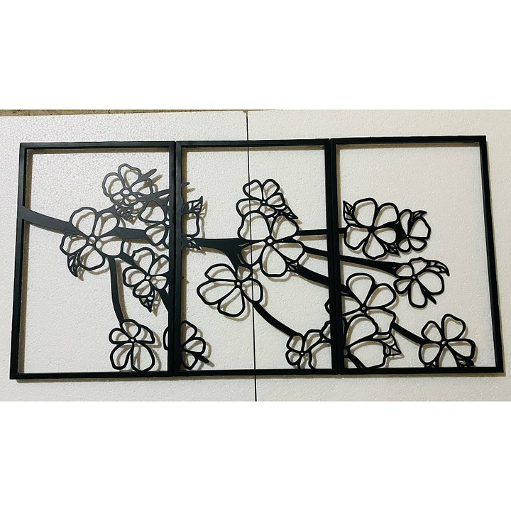 Decorative Floral Metal Wall Art Panel Kalsten