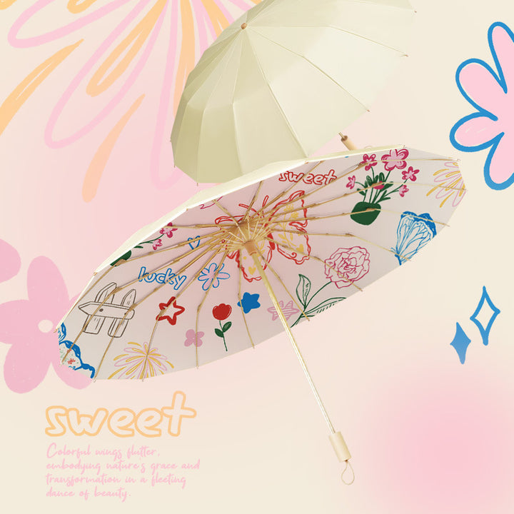 Women's decorative sunshade with playful animal design Kalsten
