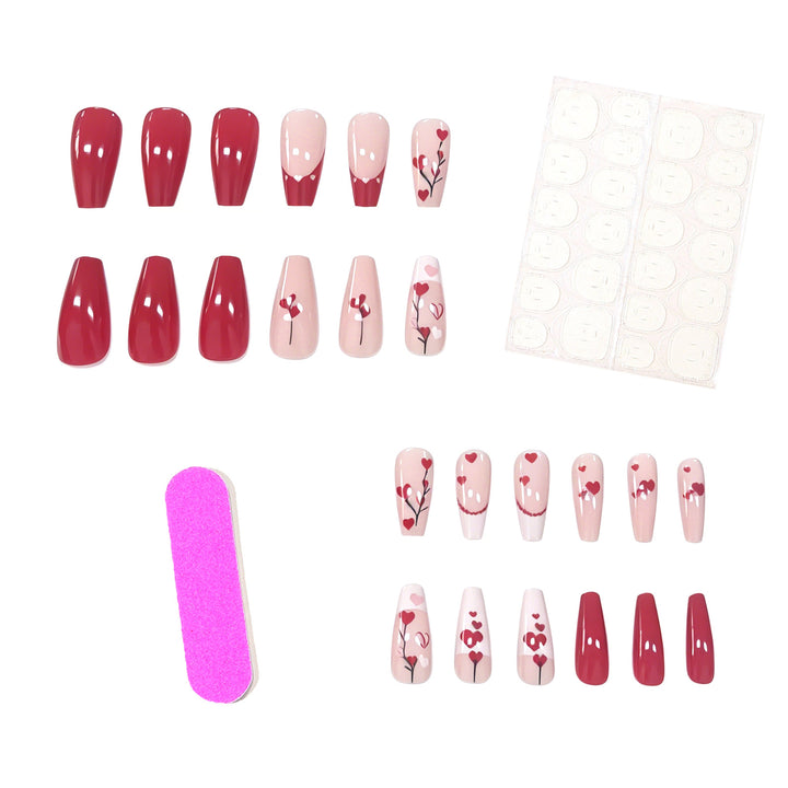 Heart-Themed Nail Art Kalsten