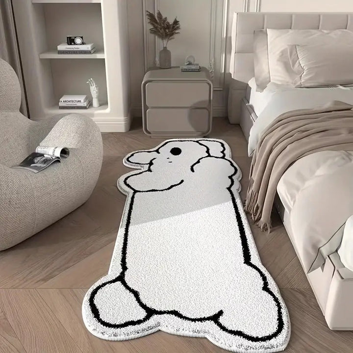 Playful Cartoon Cat Area Rug