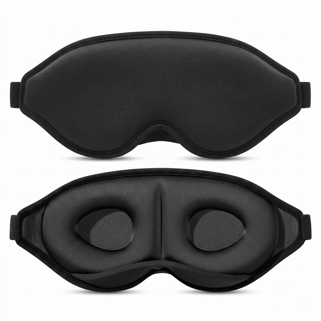 Contoured Three-Dimensional Memory-Foam Sleep Mask with Deep Eye Cups Kalsten