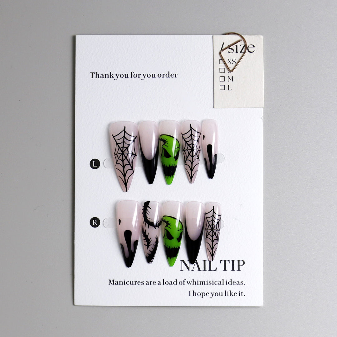 Creative Halloween-Themed Press-On Nail Set