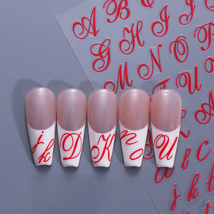 Elegant Calligraphy Nail Art Stencil Set