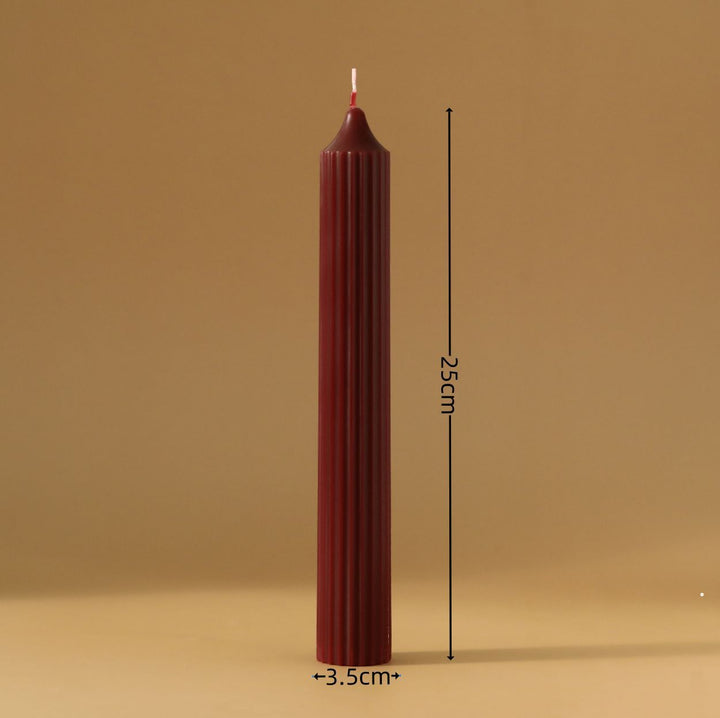 Vintage Fluted Pointed Taper Pillar Candle