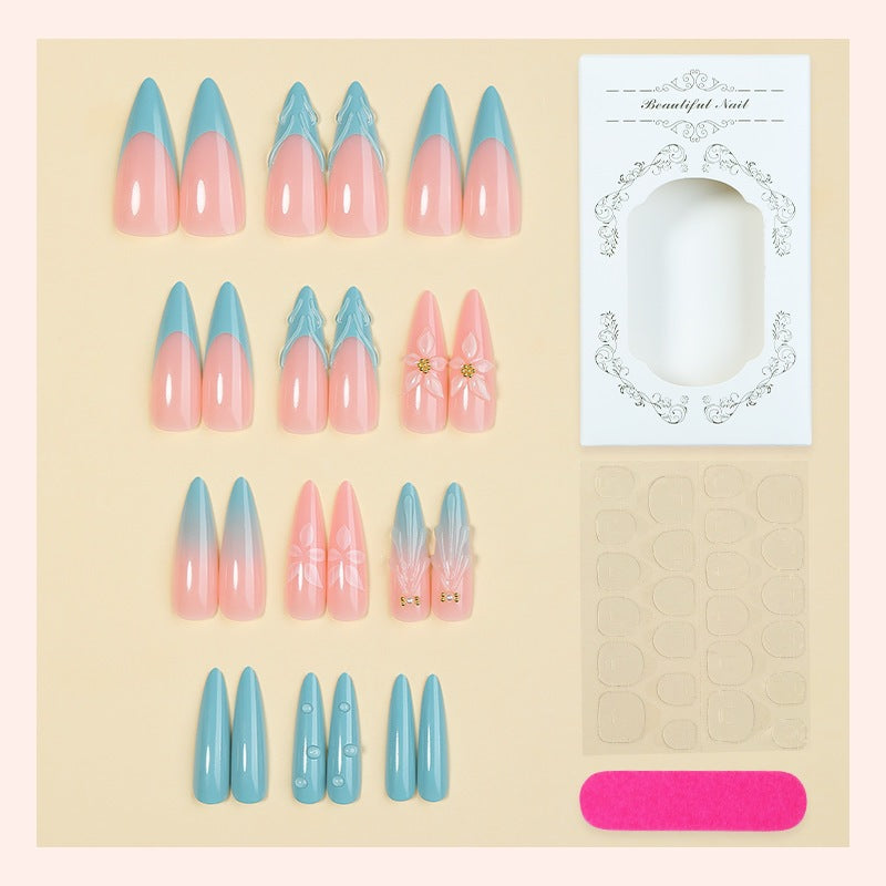 Nail set with filigree designs Kalsten
