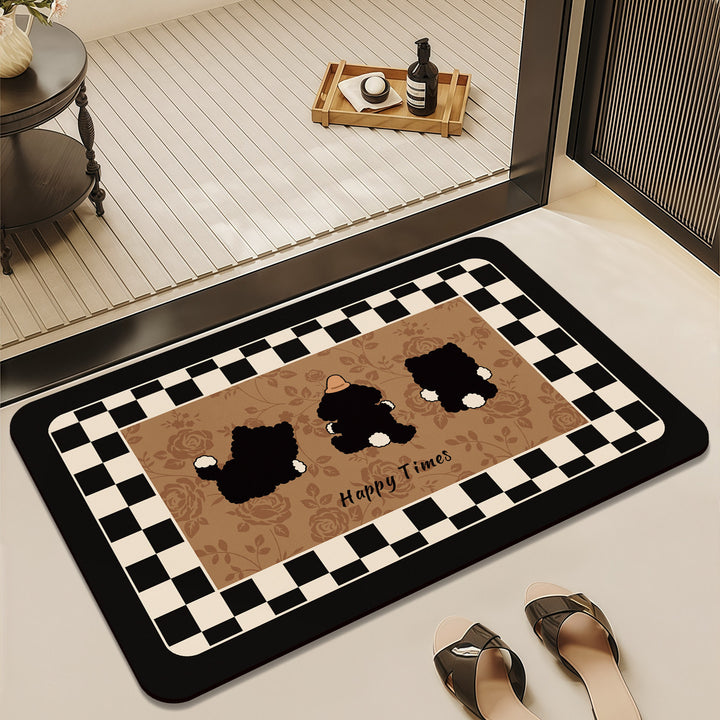 Decorative Plush Bathroom Mat for Floor Comfort