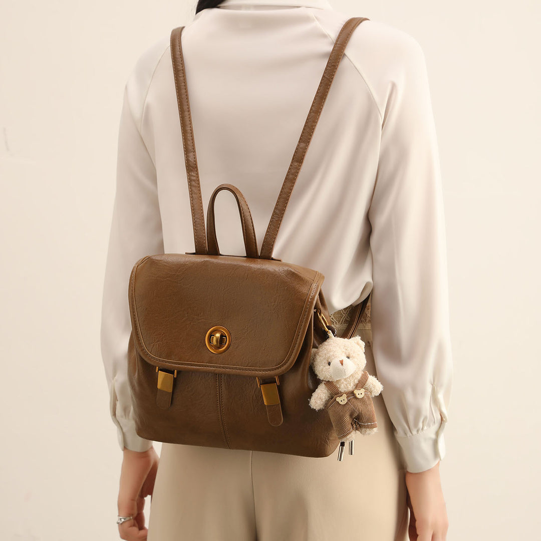 Chic Retro Structured Backpack