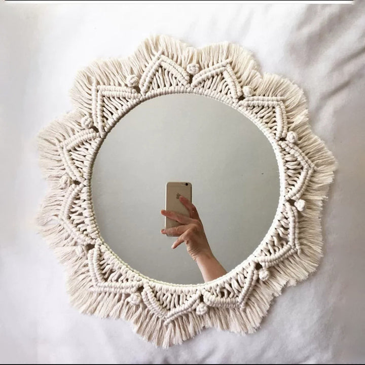 Decorative Macrame Wall Mirror Kalsten