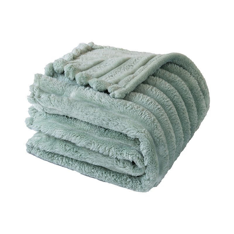 Ladies Soft and Luxurious Plush Blanket with Detailed Rib Structure Kalsten