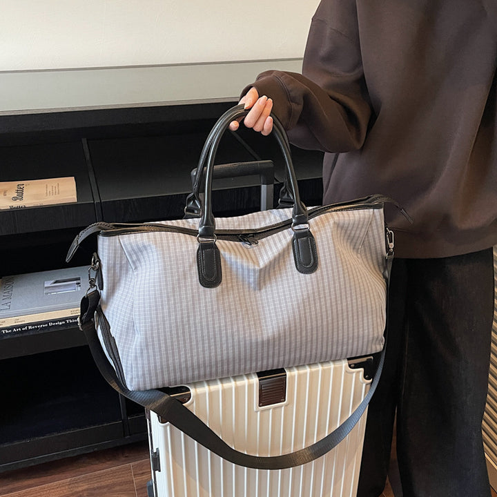 Sporty Travel Bag With Stylish Checkered Pattern Kalsten