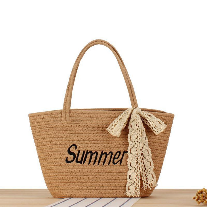 Beach bag in modern basket pattern Kalsten