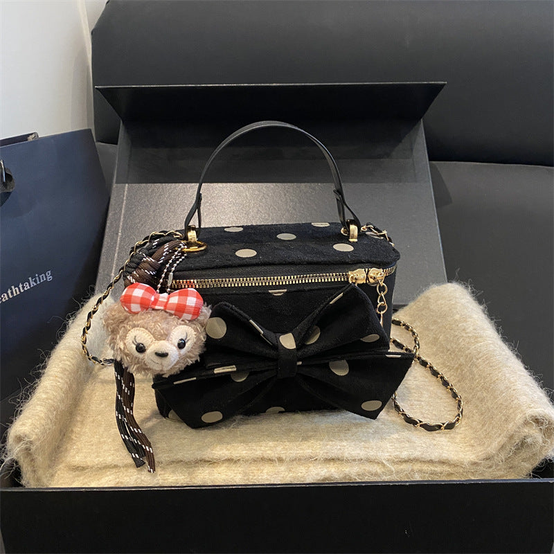 Playful Bow-Accent Mini Handbag