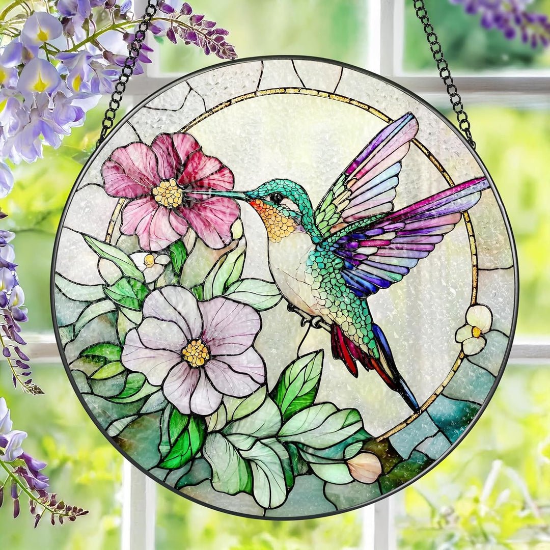 Stained Glass Dog Art Wall Hanging Kalsten